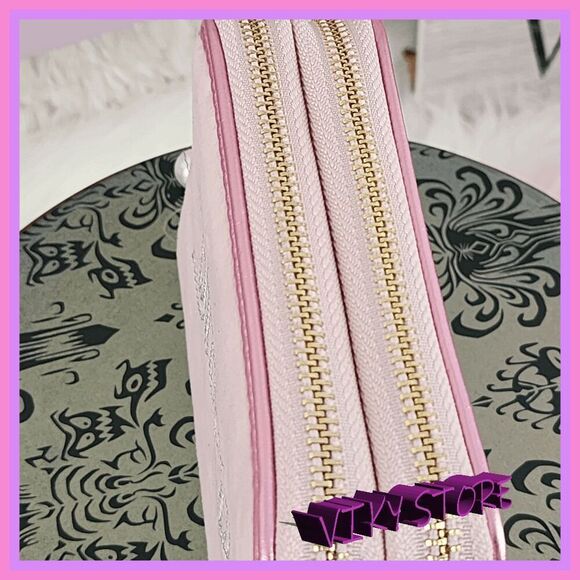 💖 NWT Juicy Couture Pink Diamond Velvet ID Coin Bag Double Zipper #7220 💖 - Picture 2 of 11